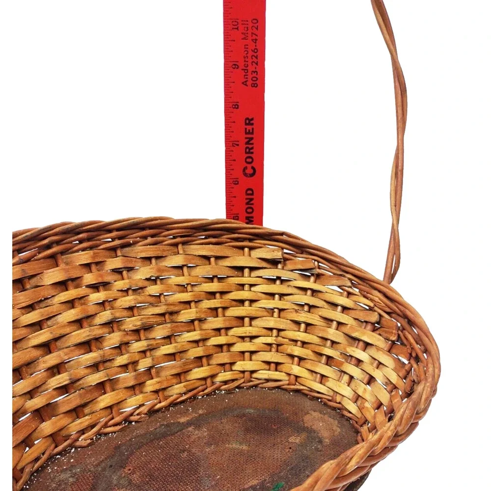 VTG Classic High Handle Woven Gathering Basket 17